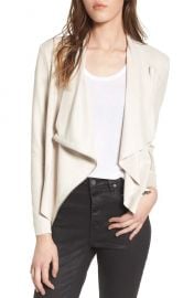 BLANKNYC Drape Front Faux Suede Jacket at Nordstrom